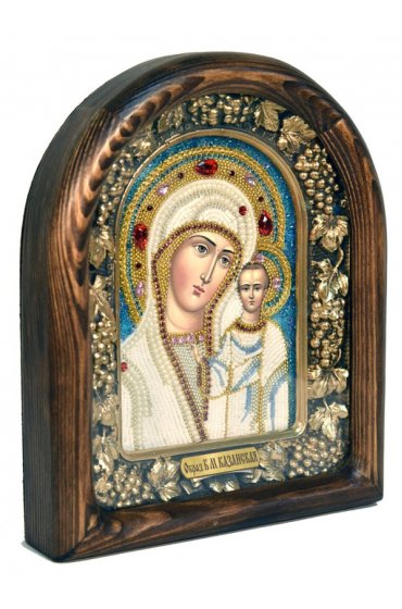 Икона Божией Матери Казанская из бисера, арт ДИ-247