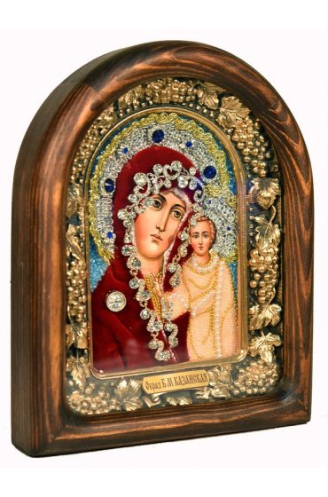 Икона Божией Матери Казанская из бисера, арт ДИ-240