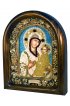 Икона Божией Матери Тихвинская из бисера и натуральных камней, арт ДИ-352