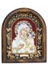 Икона Божией Матери Тихвинская из бисера и натуральных камней, арт ДИ-351
