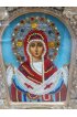 Икона Божией Матери Покров Пресвятой Богородицы из бисера 19 x 23 см, арт ДИ-022-2