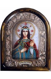 Икона Екатерина великомученица из бисера, арт ДИ-676
