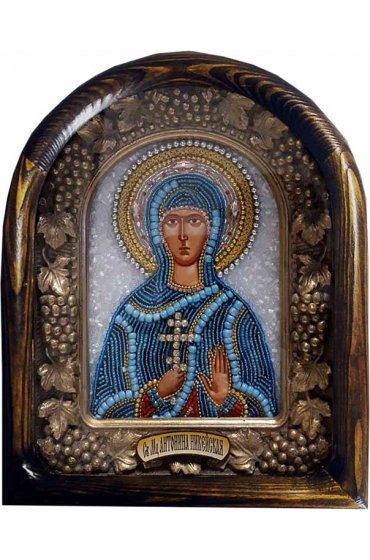 Икона Антонина Никейская из бисера, арт ДИ-677