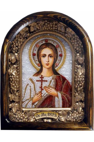 Икона Вера мученица из бисера, арт ДИ-679