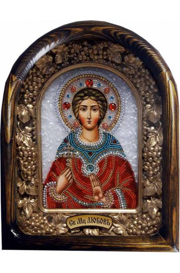 Икона Любовь мученица из бисера, арт ДИ-680