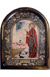 Икона Давид Гареджийский из бисера, арт ДИ-686