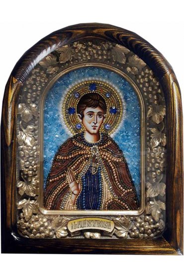 Икона Аркадий Константинопольский из бисера, арт ДИ-698