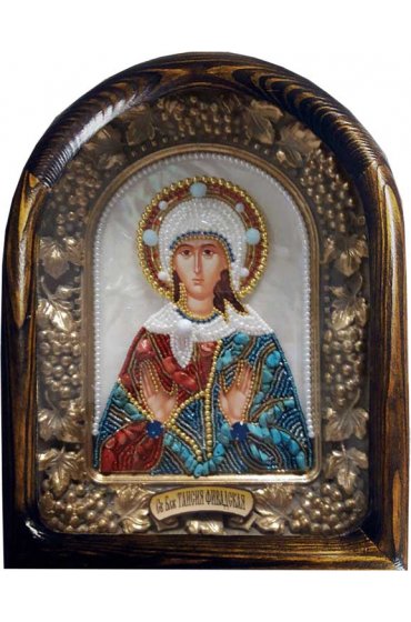 Икона Таисия Фивадская из бисера, арт ДИ-723