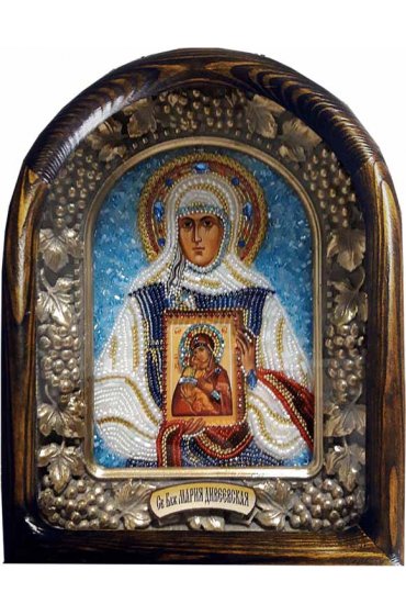 Икона Мария Дивеевская из бисера, арт ДИ-725