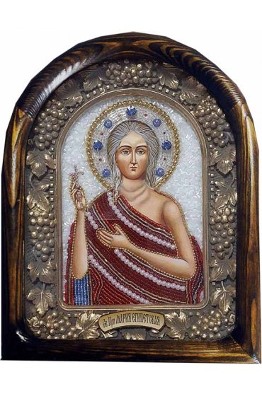Икона Мария Египетская из бисера, арт ДИ-726