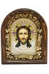 Икона Спас Нерукотворный из бисера и натуральных камней, арт ДИ-472