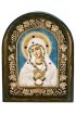 Икона Божией Матери Умиление бисер жемчуг ткань, арт ДИ-373