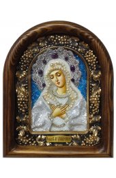 Икона Божией Матери Умиление бисер и ткань, арт ДИ-367