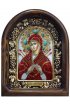 Икона Божией Матери Семистрельная бисер и натуральные камни, арт ДИ-333