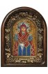 Икона Божией Матери Нерушимая стена из бисера и натуральных камней, арт ДИ-305