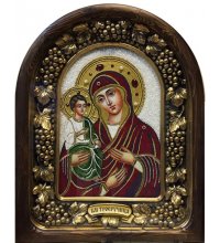 Икона Божией Матери Троеручица из бисера, арт ДИ-357