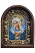 Икона Божией Матери Умиление бисер натуральные камни, арт ДИ-380