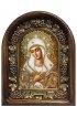 Икона Божией Матери Умиление бисер жемчуг, арт ДИ-383