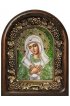 Икона Божией Матери Умиление бисер натуральные камни, арт ДИ-379