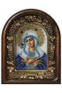 Икона Божией Матери Умиление бисер натуральные камни, арт ДИ-381
