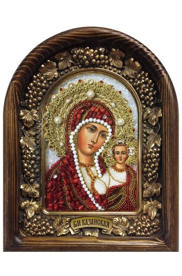 Икона Божией Матери Казанская из бисера, арт ДИ-524