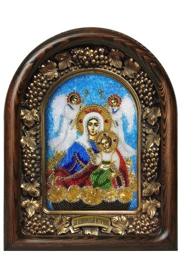 Икона Божьей Матери Живоносный Источник из бисера, арт ДИ-526