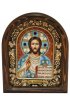 Икона Господь Вседержитель из бисера, арт ДИ-430