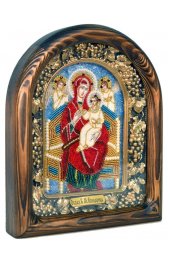 Икона Божья Матерь Всецарица из бисера, арт ДИ-062
