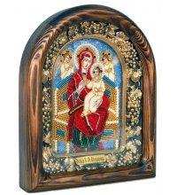 Икона Божья Матерь Всецарица из бисера, арт ДИ-062