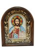 Икона Господь Вседержитель из бисера, арт ДИ-401
