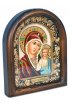 Икона Божией Матери Казанская из бисера и жемчуга, арт ДИ-236