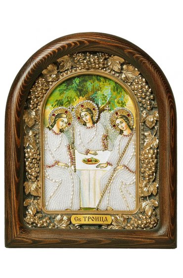 Икона Святая Троица из бисера, арт ДИ-479