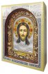 Икона Спас Нерукотворный из бисера и жемчуга, арт ДИ-462
