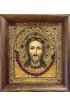 Икона Спас Нерукотворный из жемчуга и натуральных камней, арт ДИ-476