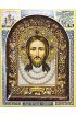 Икона Спас Нерукотворный из бисера и жемчуга, арт ДИ-471