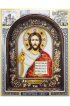 Икона Господь Вседержитель бисер и натуральные камни, арт ДИ-450