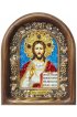 Икона Господь Вседержитель бисер и натуральные камни, арт ДИ-440