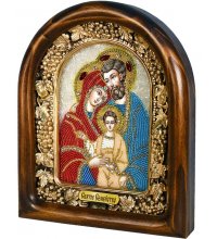 Икона Божией Матери Святое семейство из бисера, арт ДИ-397