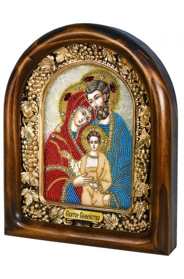 Икона Божией Матери Святое семейство из бисера, арт ДИ-397