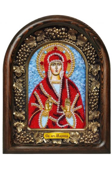 Икона Марина Великомученица из бисера, арт ДИ-081