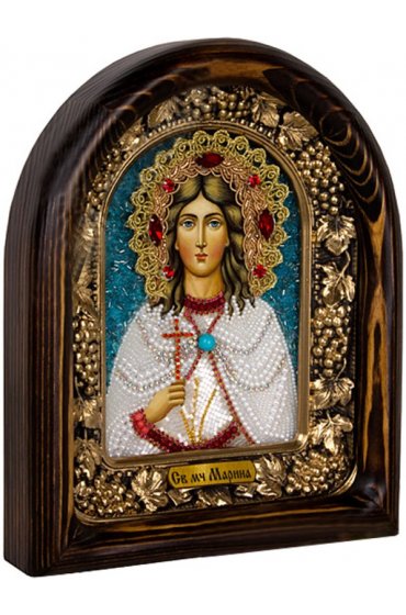 Икона Марина Великомученица из бисера, арт ДИ-082