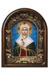 Икона Ангелина святая из бисера, арт ДИ-088
