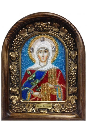 Икона Татиана святая мученица из бисера, арт ДИ-107