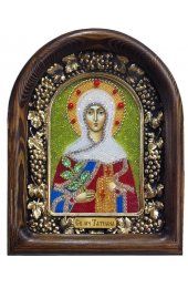 Икона Татиана мученица из бисера и натуральных камней, арт ДИ-108
