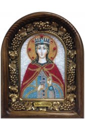 Икона Екатерина Великомученица из бисера, арт ДИ-078