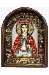 Икона Екатерина Великомученица из бисера, арт ДИ-079