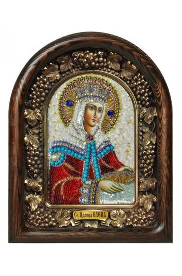 Икона Елена царица святая из бисера, арт ДИ-116