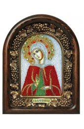 Икона Мария Вифинская из бисера и жемчуга, арт ДИ-111