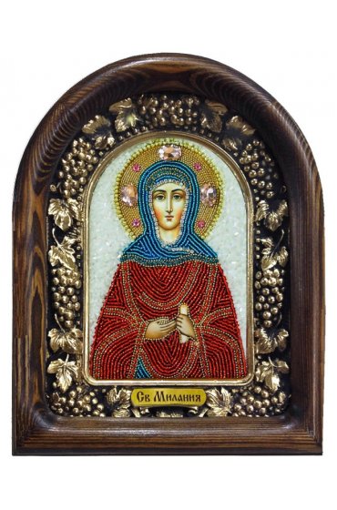 Икона Мелания святая из бисера, арт ДИ-085