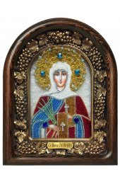 Икона Татиана мученица из бисера и натуральных камней, арт ДИ-105